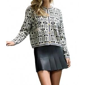 NEW THML pleated leather mini skirt in black